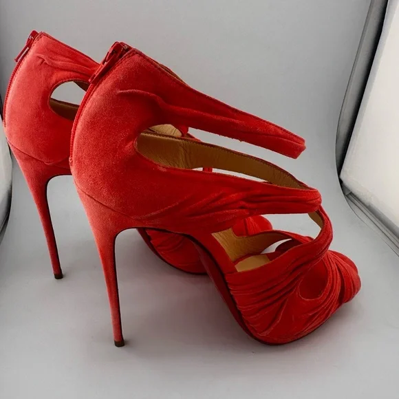 NWT Christian Louboutin Coral Suede Sandals EU40 - Picture 6 of 7